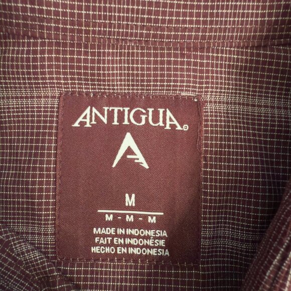 Antigua Texas A&M Maroon Check Long Sleeve Button-Up Shirt – Men's Medium - Picture 8 of 14